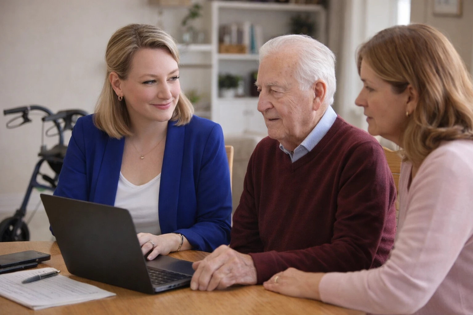 Julia Seipp bei der Pflegeberatung